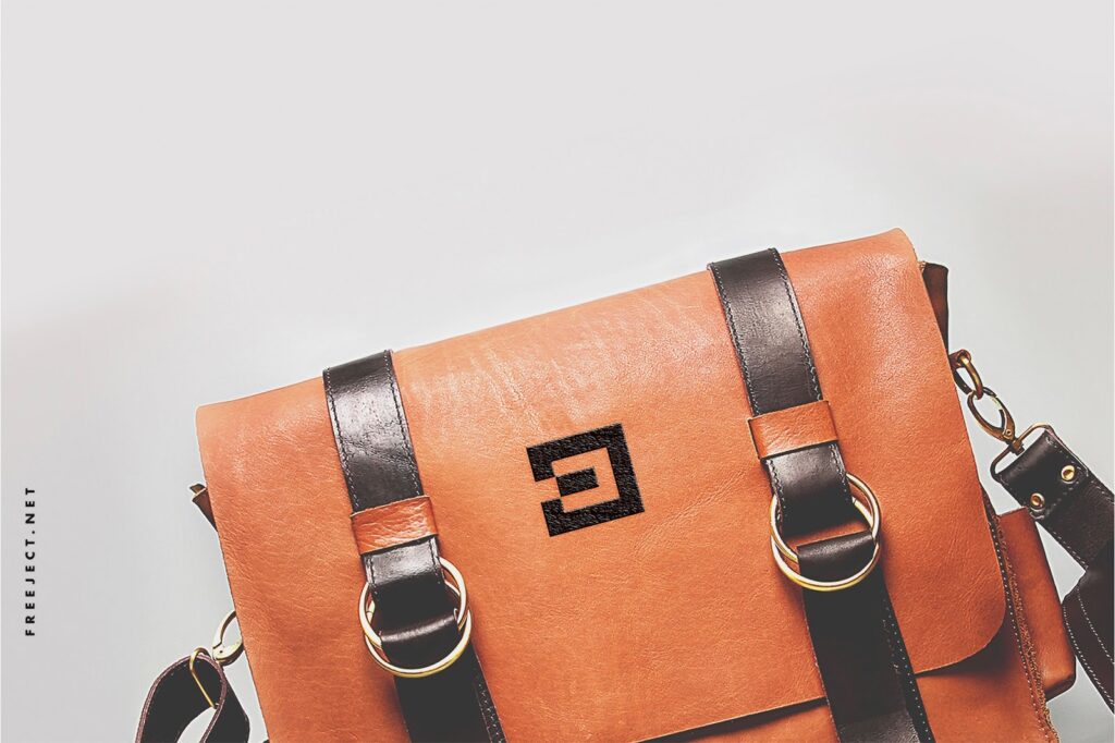Perspective View of Two Logos on Bag Mockups