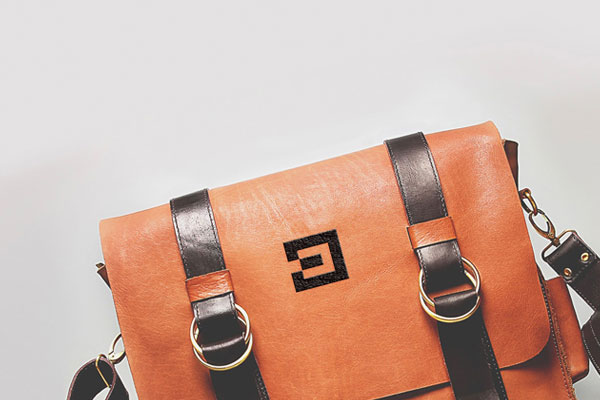 Perspective View of Two Logos on Bag Mockups