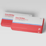 Perspective View of Two Pill Packaging Mockup