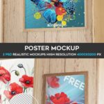 Perspective View of Two Poster Mockups