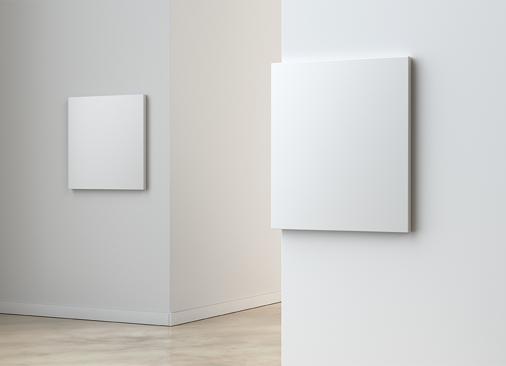 Perspective View of Two Wall Wayfinding Signs Mockup