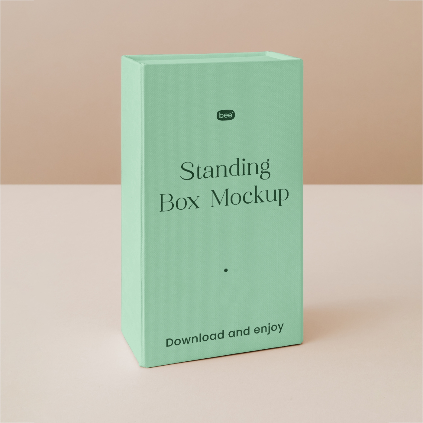 Perspective View of Vertical Standing Box Mockup FREE PSD