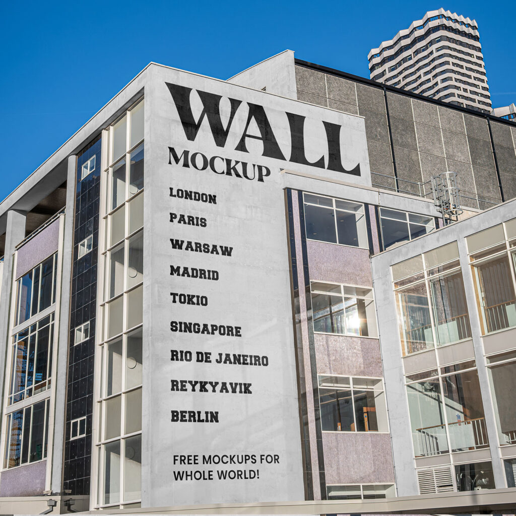 Perspective View of Vertical Wall Mockup