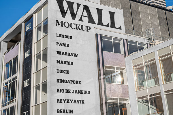 Perspective View of Vertical Wall Mockup