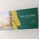 Perspective View of Wall Billboard Mockup