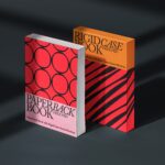 Perspective View Standing Double Paperback Books Mockup