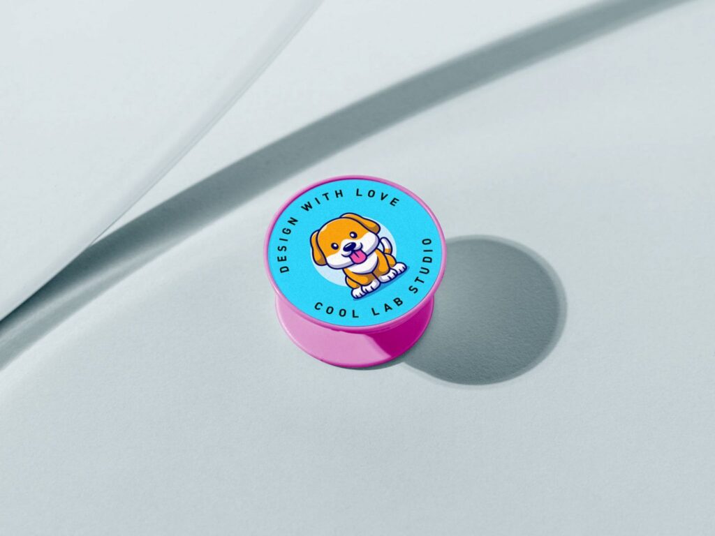 Perspective View Pop Socket Mockup