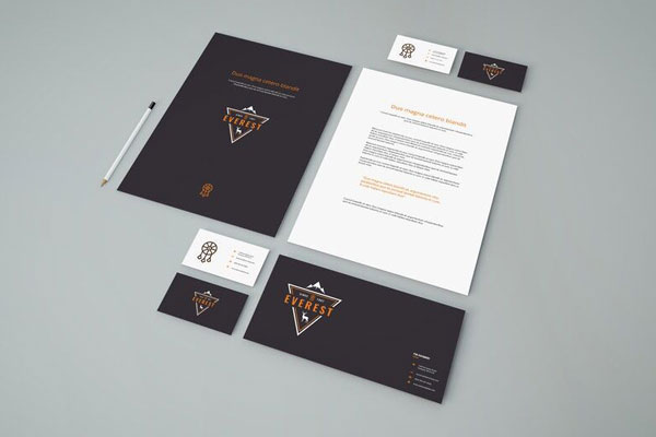 Perspective View Simple Stationery Mockup