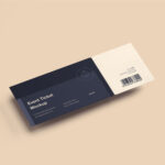 Perspective View on the Ground Ticket Mockup