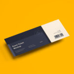 Perspective View on the Ground Ticket Mockup
