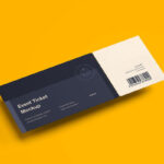 Perspective View on the Ground Ticket Mockup