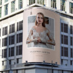 Perspective View Spectacular Billboard Mockup on the Building