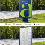 Perspective Vision of City Light Outdoor Advertising Mockup