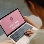 Perspective Vision of MacBook Mockup