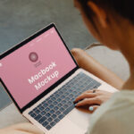 Perspective Vision of MacBook Mockup