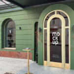 Perspective Vision of Restaurant Facade Mockup