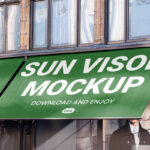 Perspective Vision of Storefront Sun Visors Mockup