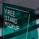 Perspective Vision of Transparent Street Stand Mockup
