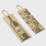 Perspective Wine Paper Bag Mockup