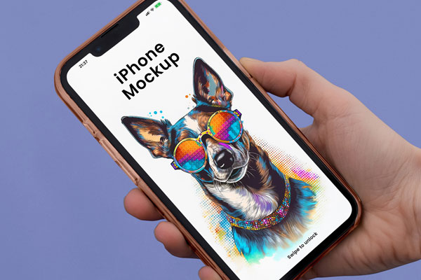 Phone Device in Hand Mockup
