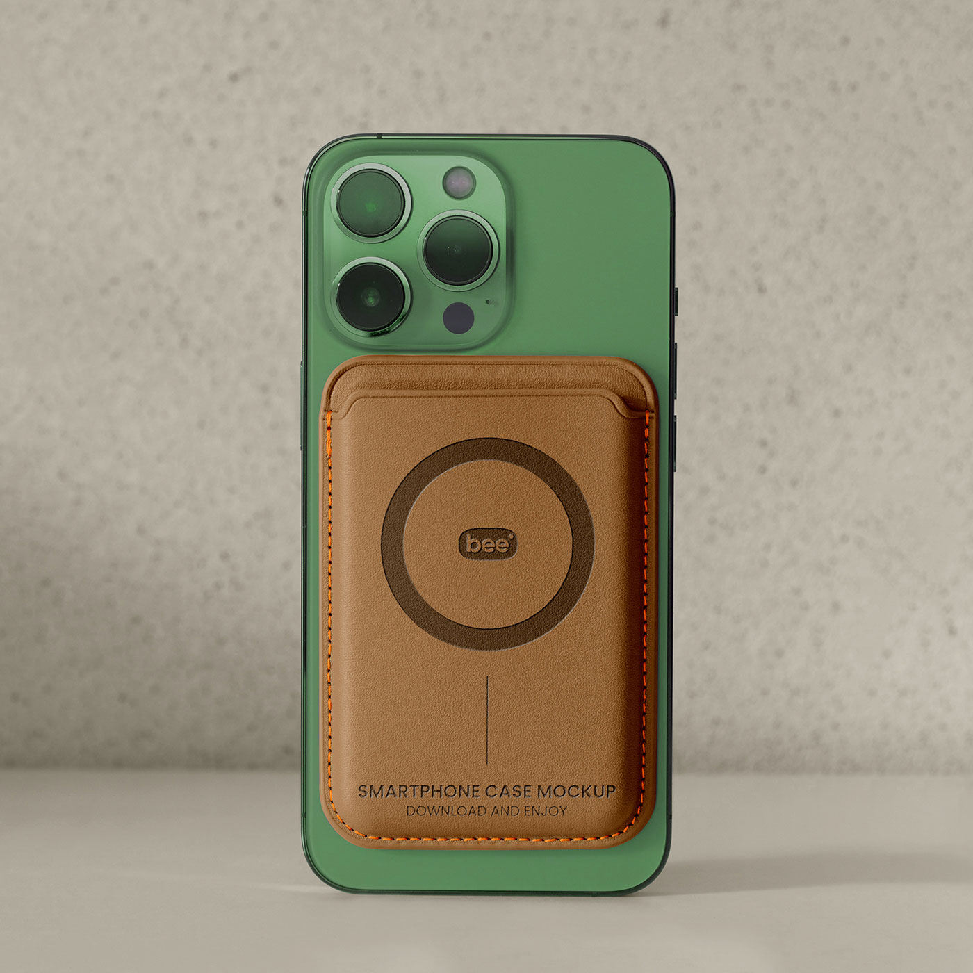 Free Phone Wallet Case Mockup PSD Template