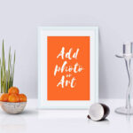 Photo Frame Mockup Scene with Different Illustrations mockup preview