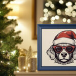 Photo Frame with Christmas Tree Mockup