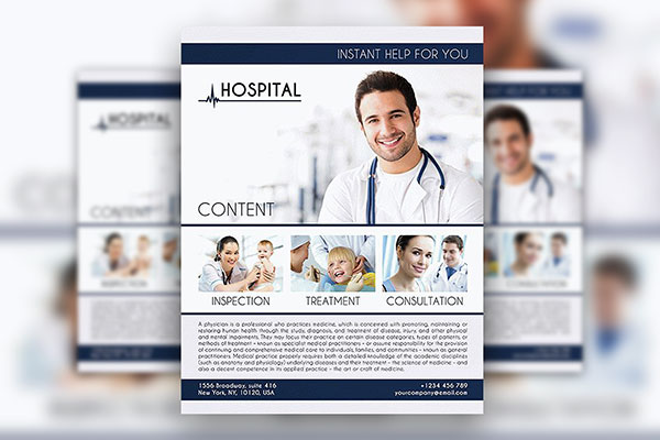 Photo Grid Health Insurance Company Flyer Template