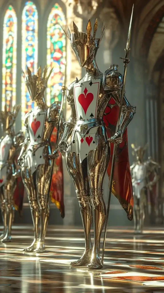 Photorealistic Card Soldiers in Castle