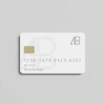 Photorealistic Credit Card Mockup on a Solid Background