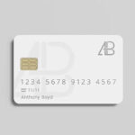 Photorealistic Credit Card Mockup on a Solid Background