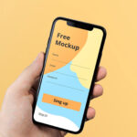 Photorealistic iPhone X in a Hand Mockup