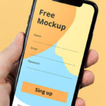 Photorealistic iPhone X in a Hand Mockup