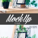 Photorealistic Mockup Showing a Stylish Small Picture Frame