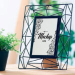 Photorealistic Mockup Showing a Stylish Small Picture Frame