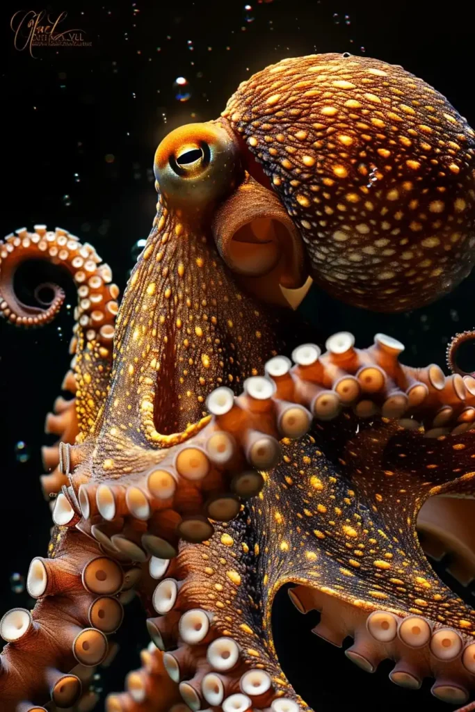 Photorealistic Octopus Underwater