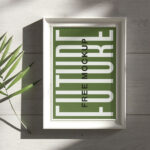 Picture Frame Mockup With a Plant