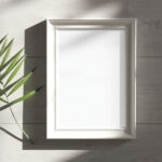 Picture Frame Mockup With a Plant