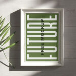 Picture Frame Mockup With a Plant