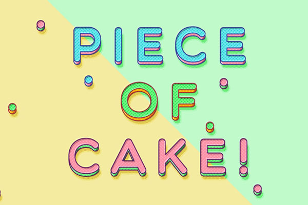 Piece of Cake Text Effect