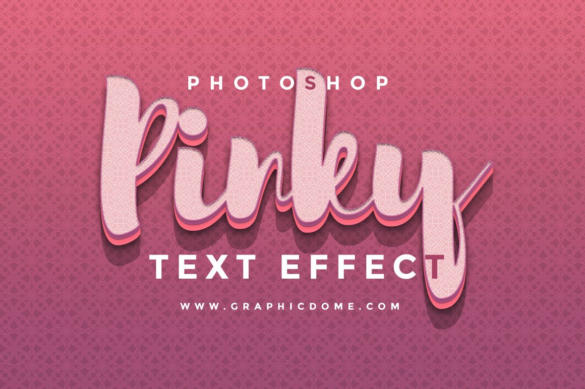 Pink Text Effect FREE PSD