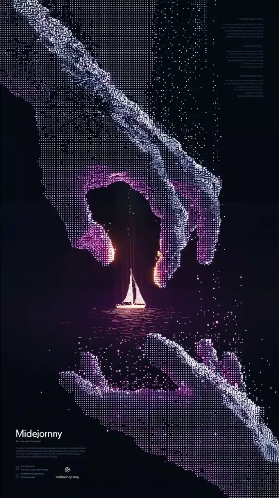 Pixelated Hands in Glitch