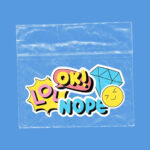 Plastic Bag with Stickers Mockup