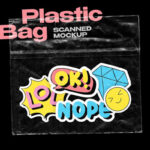 Plastic Bag with Stickers Mockup