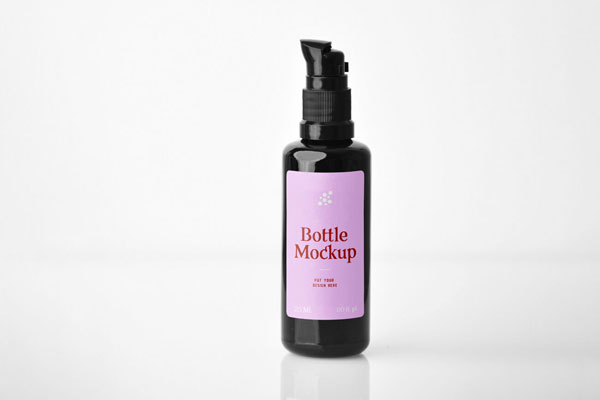 Plastic Pump Bottle Mockup Front View