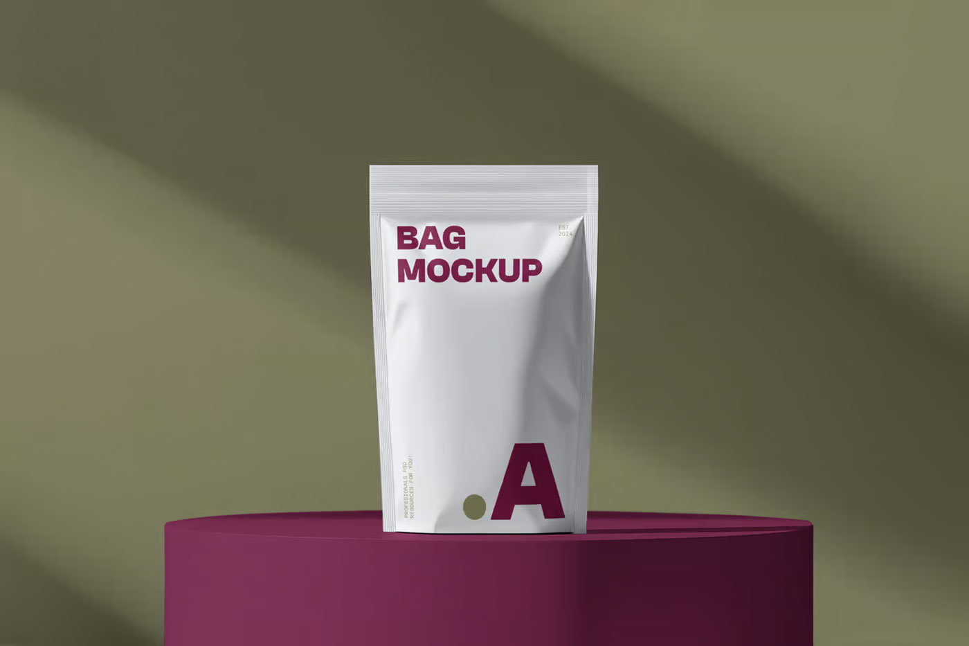 Free Plastic Coffee Bag Mockup PSD Template