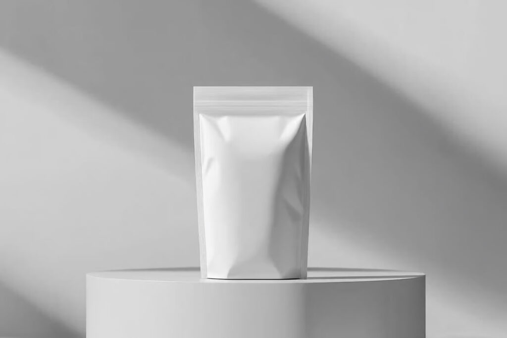 Plastic Coffee Bag Mockup