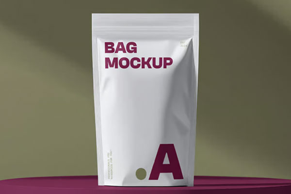 Plastic Coffee Bag Mockup