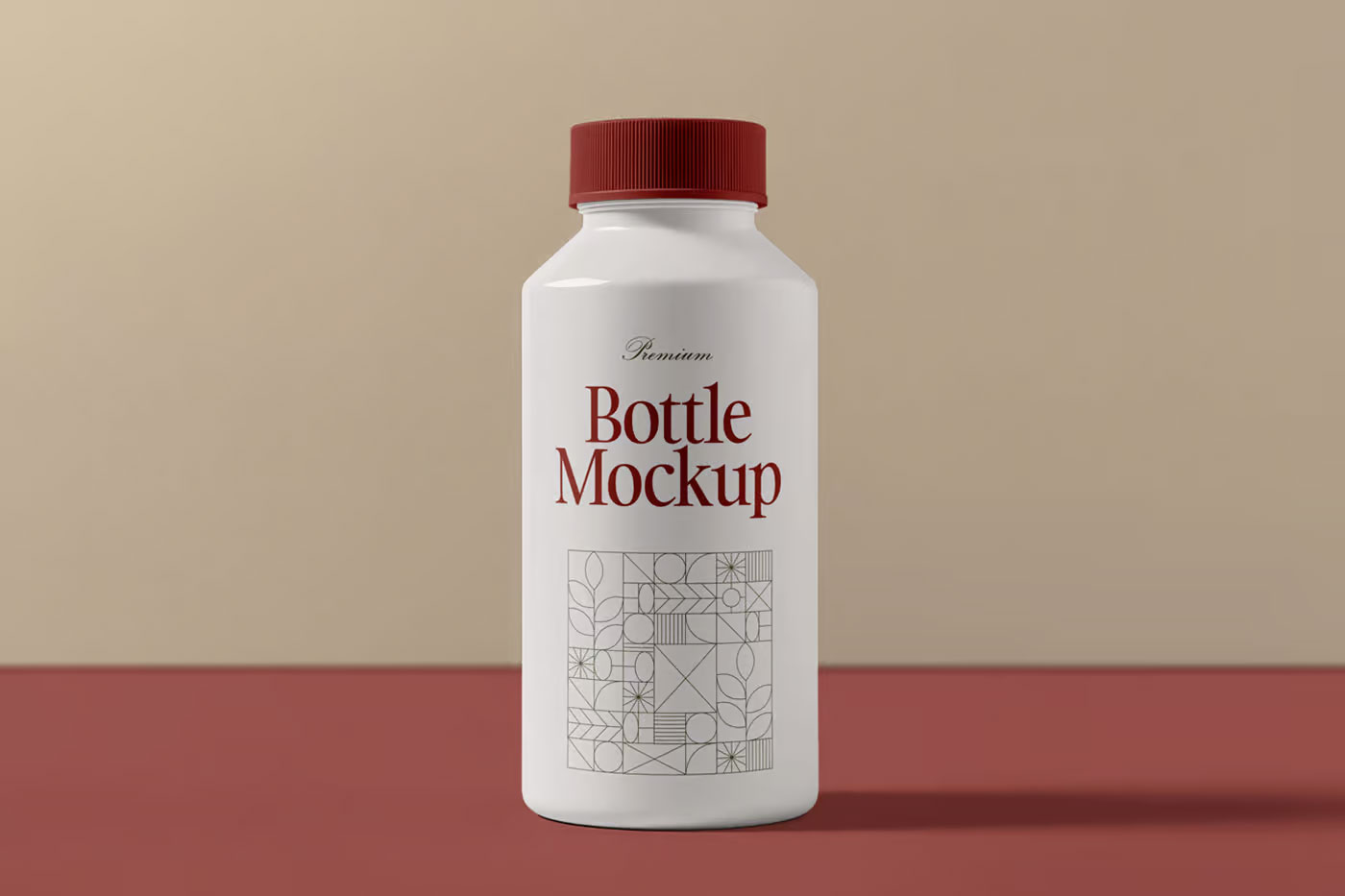Free Plastic Cosmetics Bottle Mockup PSD Template