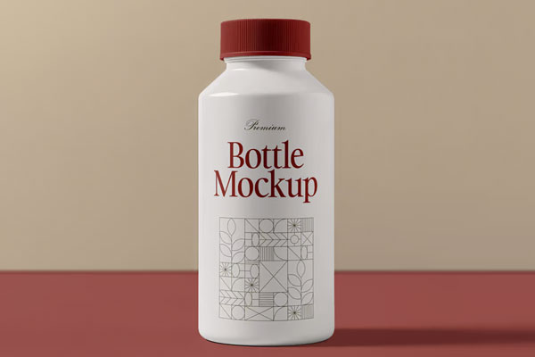 Plastic Cosmetics Bottle Mockup